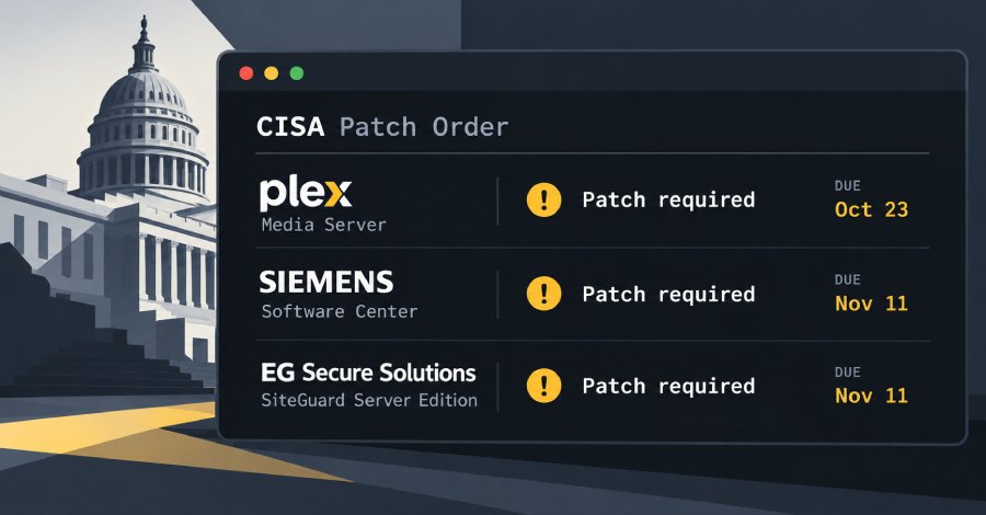 cisa-orders-federal-agencies-to-patch-exploited-plex2shell,-siemens,-and-siteguard-flaws