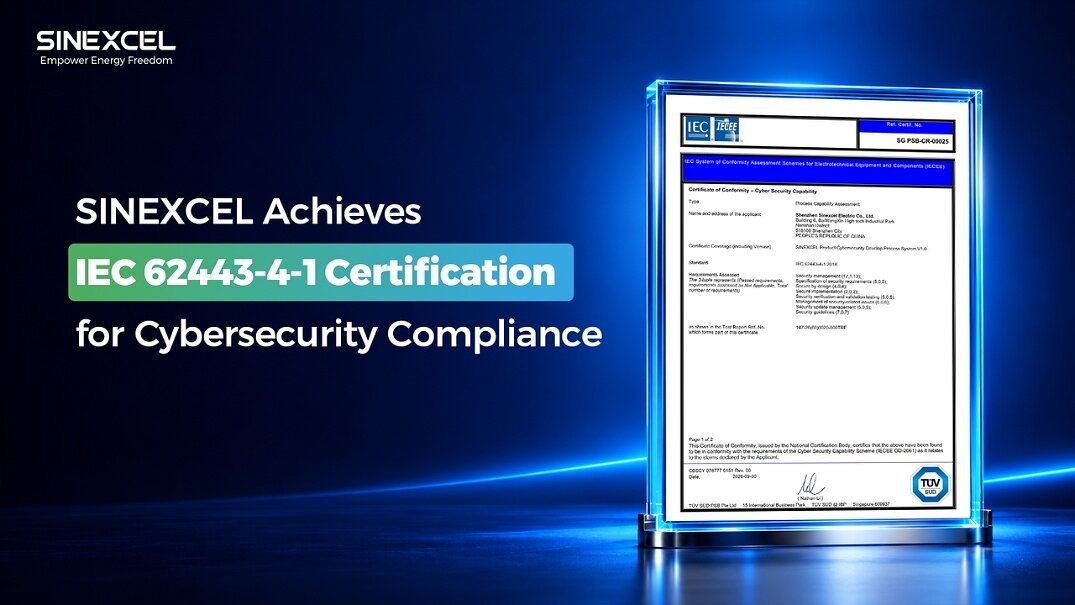 sinexcel-obtient-la-certification-cei-62443-4-1-pour-la-conformite-en-matiere-de-cybersecurite